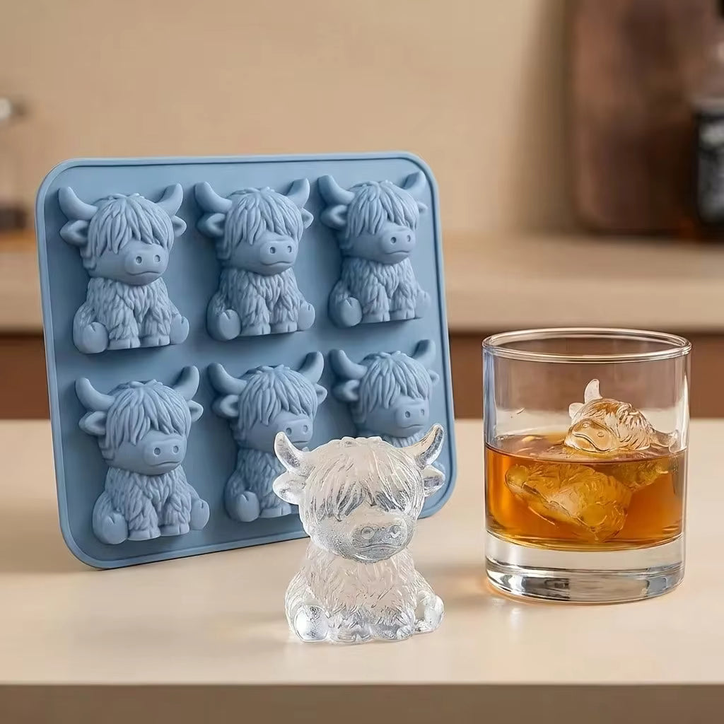 Highland Cow – Cute 3D Cubes, Suitable Drinks, Parties, And Gifts